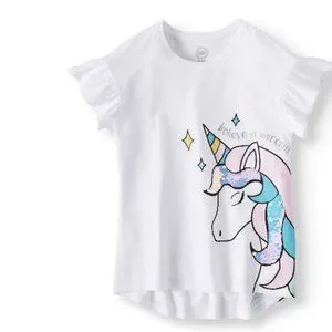 UNICORN Tシャツ Lサイズ Cute Unicorn Tee for Girls - Soft & Playful Style
